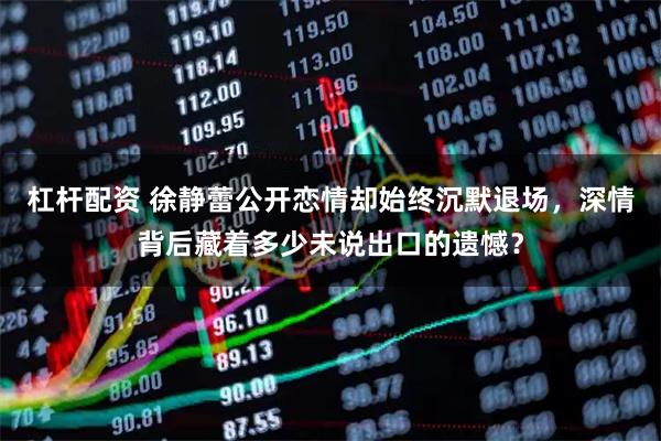 杠杆配资 徐静蕾公开恋情却始终沉默退场，深情背后藏着多少未说出口的遗憾？